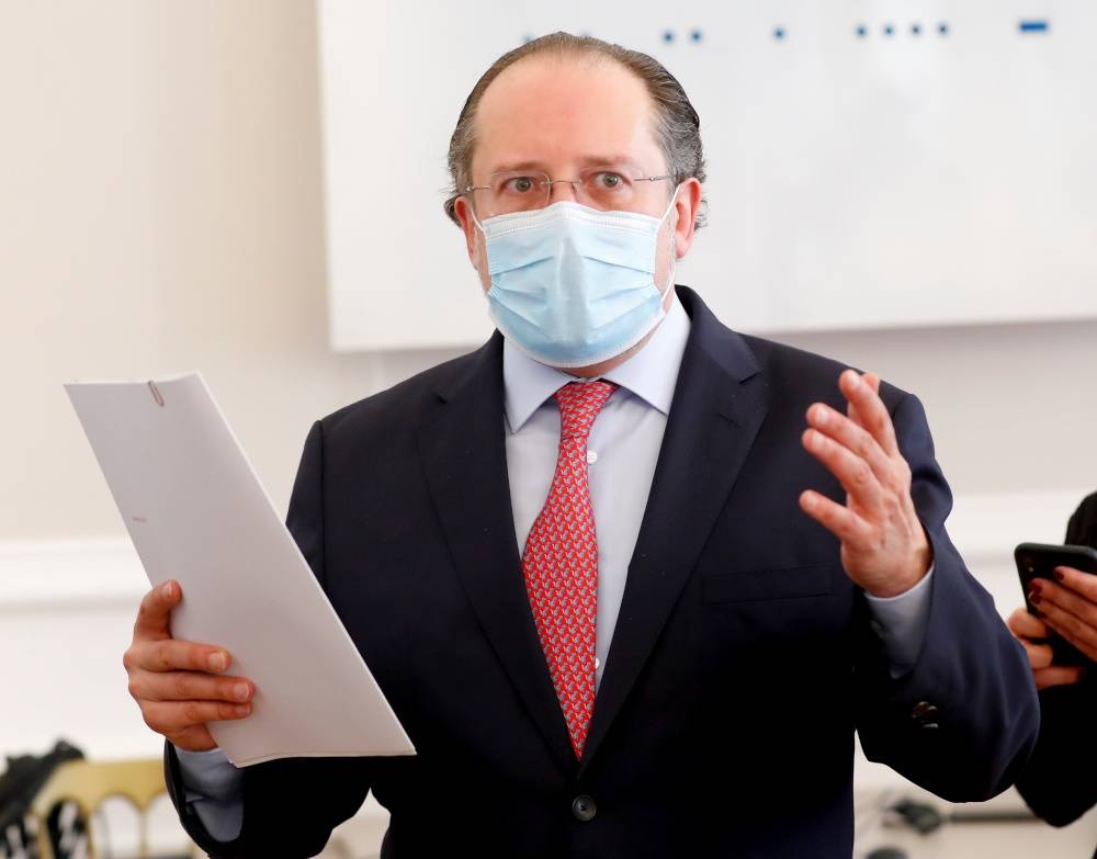 Austrian Foreign Minister Alexander Schallenberg told German radio broadcaster Deutschlandfunk said there was 'overwhelming' public support for neutrality in Austria. — Reuters pic