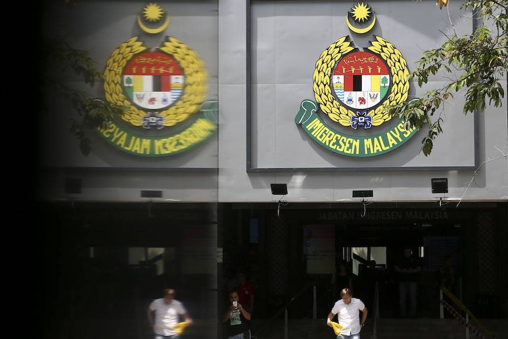 The Immigration Department logo is seen at its headquarters in Putrajaya January 10, 2019. — Picture by Yusof Mat Isa