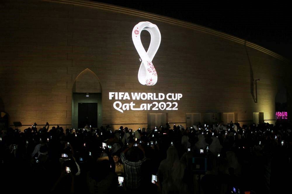 The tournament's official logo for the 2022 Qatar World Cup is seen on the wall of an amphitheater, in Doha, Qatar September 3, 2019. — Reuters pic