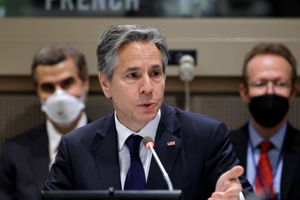 Secretary of State Antony Blinken says the United States reopened its embassy in Kyiv yesterday after closing it for three months due to the Russian invasion of Ukraine. ― Reuters pic