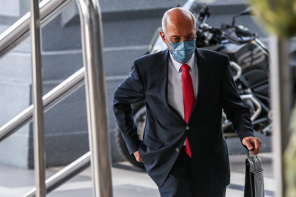 Tan Sri Mohd Bakke Salleh is pictured at the Kuala Lumpur High Court. — Reuters pic