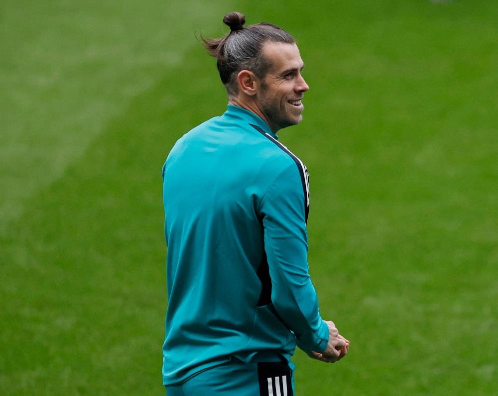 Real Madrid’s Gareth Bale during training at Etihad Stadium, Manchester, Britain, April 25, 2022. — Action Images via Reuters