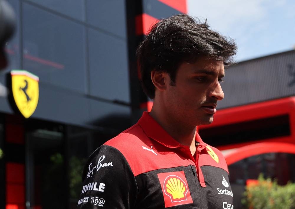  Ferrari's Carlos Sainz Jr. ahead of the Spanish Grand Prix at the Circuit de Barcelona-Catalunya, Barcelona May 19, 2022. — Reuters pic