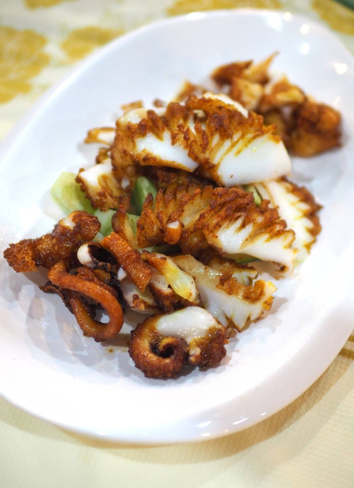 Nibble on BBQ squid as a starter before the main dishes arrive