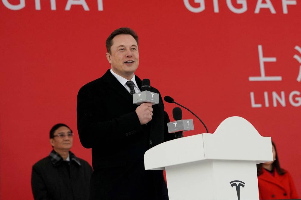 Tesla CEO Elon Musk speaks at the groundbreaking ceremony for Tesla's Shanghai Gigafactory in Shanghai, China January 7, 2019. —  Picture by Reuters 