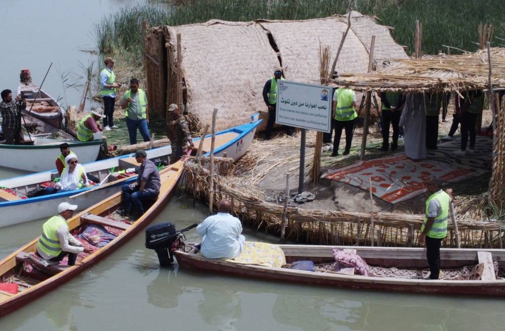 Trawling Iraq's threatened marshes to collect plastic waste - Vimarsana News