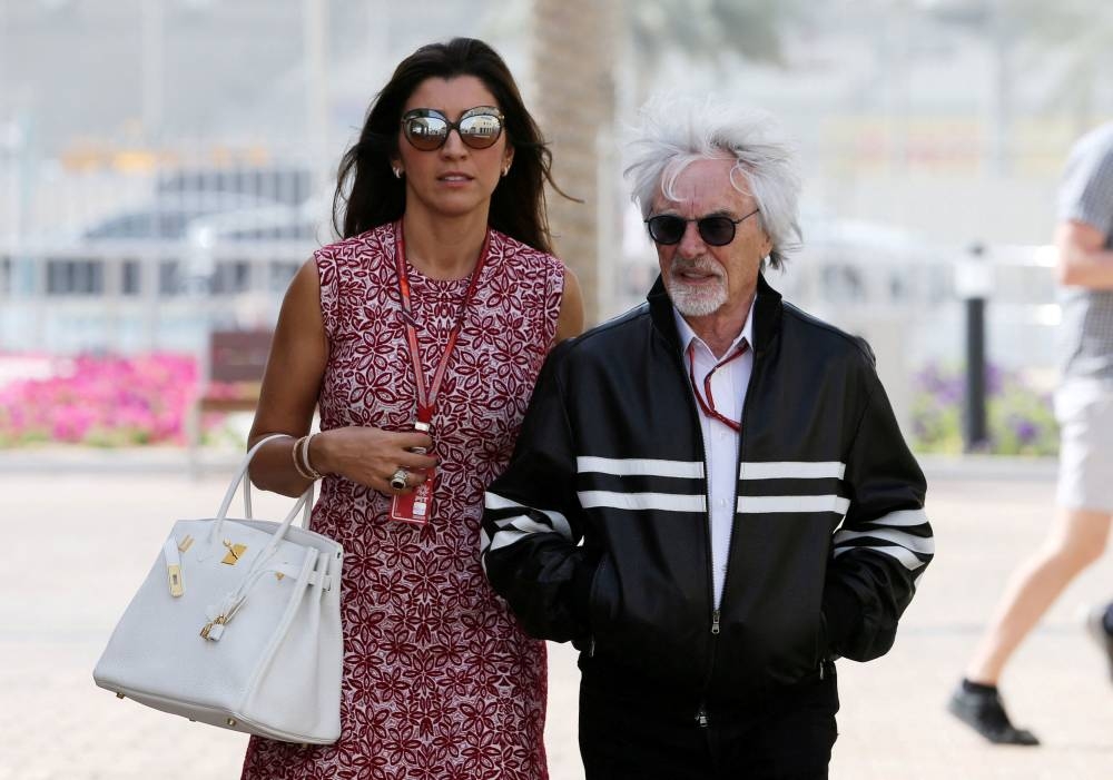 File picture of Bernie Ecclestone and his wife Fabiana Flosi before the Abu Dhabi Grand Prix at Yas Marina Circuit, Abu Dhabi, United Arab Emirates, November 25, 2018. — Reuters pic 