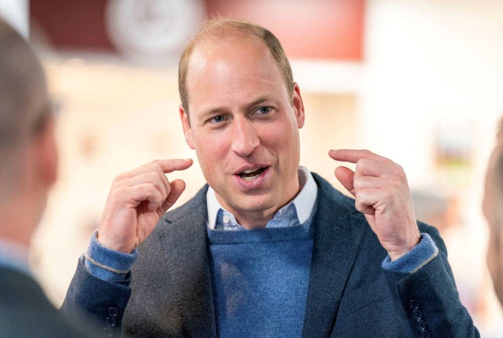 Britain's Prince William speaks during his visit Heart of Midlothian Football Club to watch a programme called 'The Changing Room' launched by SAMH (Scottish Association for Mental Health) in 2018, in Edinburgh, Scotland May 12, 2022. — Jane Barlow/Pool pic via Reuters