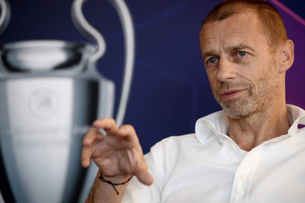 Uefa President Aleksander Ceferin speaks during an AFP interview in Paris May 27, 2022, on the eve of the Uefa Champions League final match between Real Madrid and Liverpool. — AFP pic 