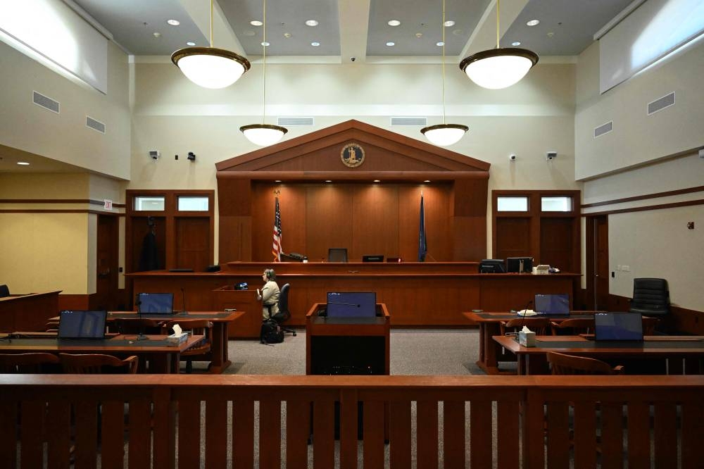 A view of the courtroom as jury deliberations continue in the Depp v. Heard trial at the Fairfax County Circuit Courthouse in Fairfax, Virginia, on May 31, 2022. — AFP pool pic