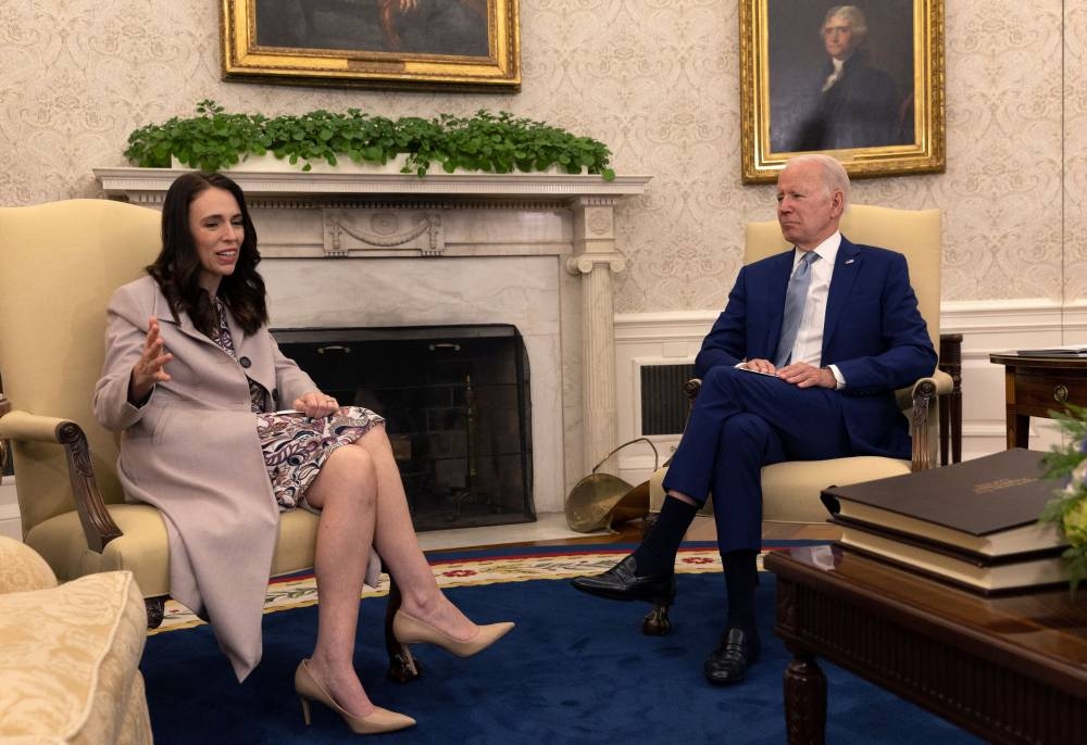 US President Joe Biden meets with New Zealand Prime Minister Jacinda Ardern in the Oval Office at the White House in Washington May 31, 2022. — Reuters pic
