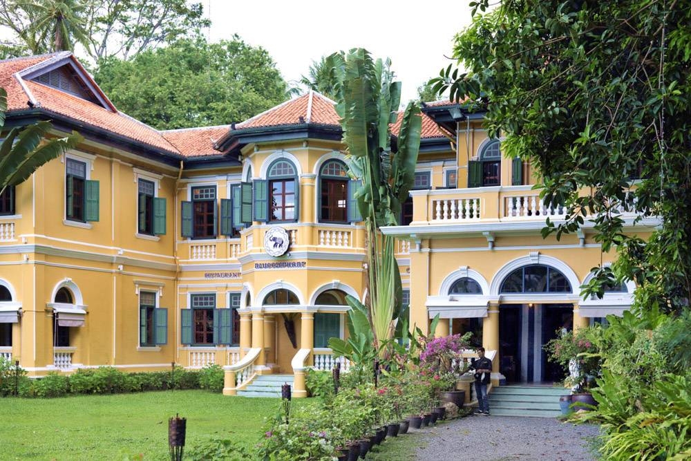 You can’t miss the lemon-mustard walls and louvre shutters of Blue Elephant Phuket, a heritage Sino-Portuguese mansion.
