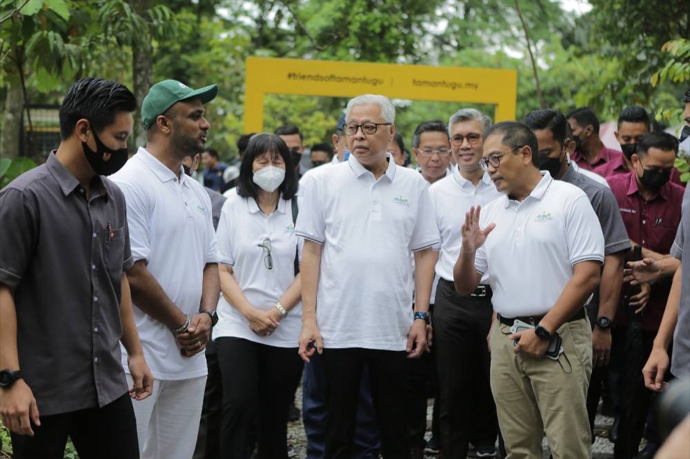 Prime Minister Datuk Seri Ismail Sabri Yaakob attends World Environment Day at Taman Tugu, June 5, 2022. — Picture by Shafwan Zaidon
