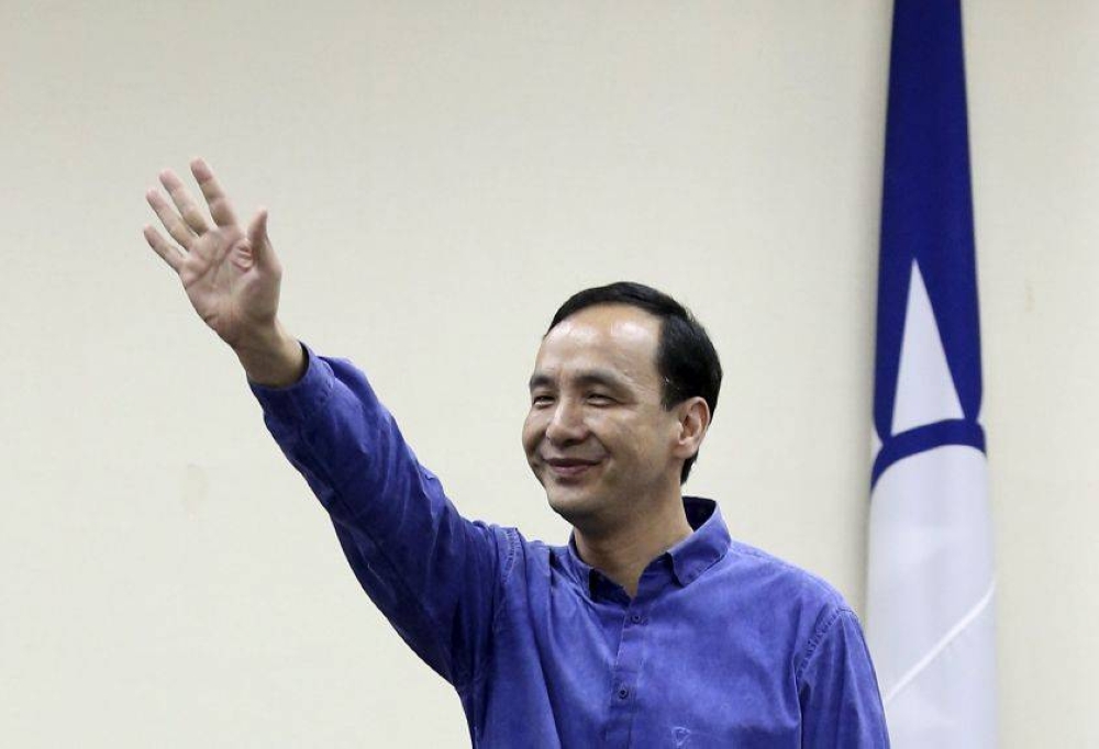 Speaking late yesterday Taipei time at the Brookings Institution during a visit to Washington, KMT Chairman Eric Chu decried those who call them pro-China. — Reuters pic