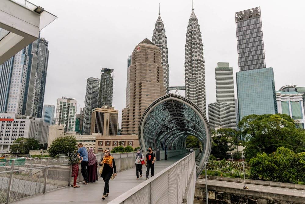 Malaysia’s gross domestic product (GDP) is forecast to grow to 7.2 per cent in 2022. — Picture by Firdaus Latif