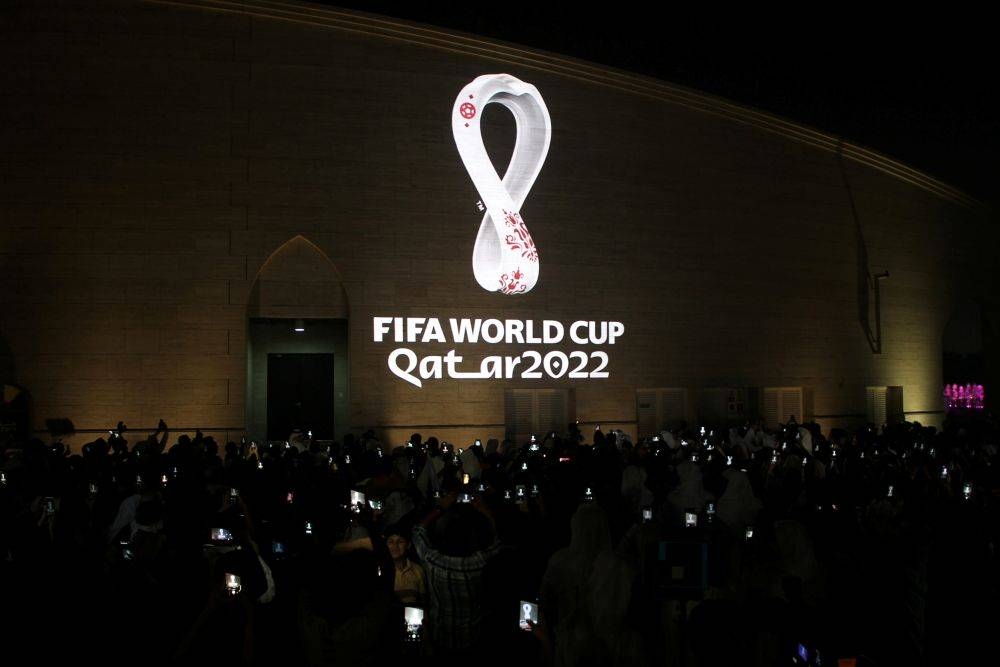 The tournament’s official logo for the 2022 Qatar World Cup is seen on the wall of an amphitheatre in Doha September 3, 2019. — Reuters pic  