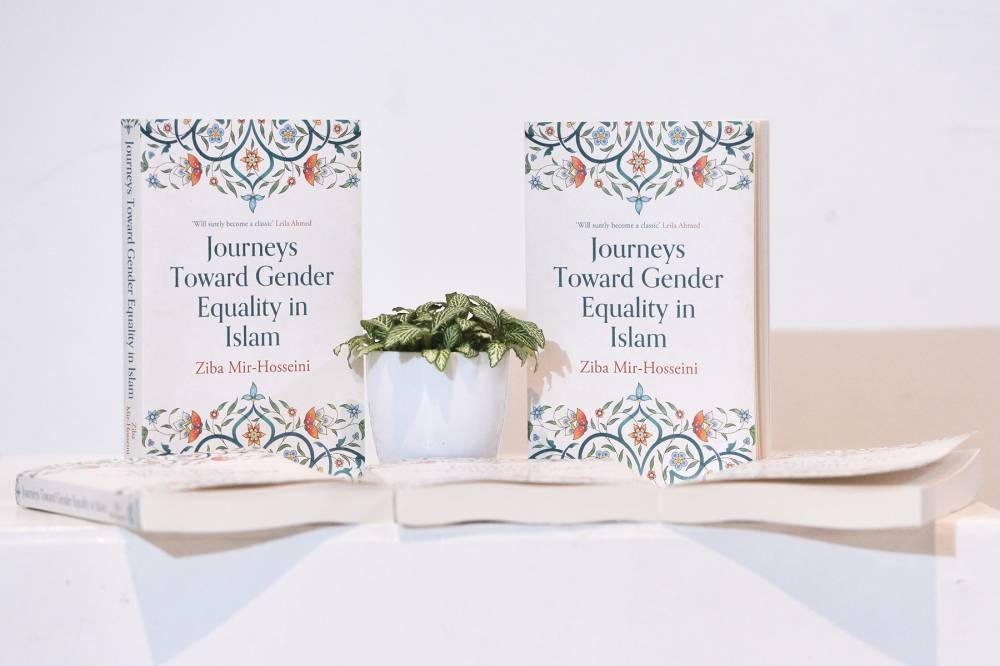 A view of Ziba Mir-Hosseini’s book ‘Journeys Toward Gender Equality in Islam’ is seen during its launch in Temu House, Petaling Jaya June 7, 2022. — Picture by Miera Zulyana 