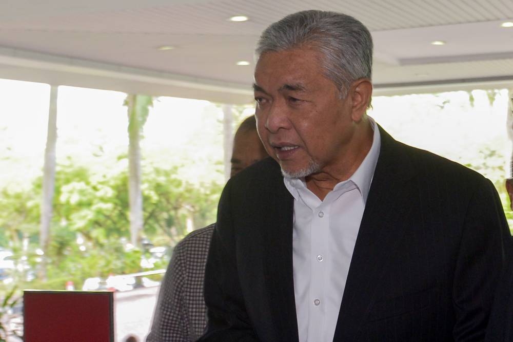 Former deputy prime minister Datuk Seri Zahid Hamidi arrives at the Shah Alam High Court June 13, 2022.— Picture by Miera Zulyana