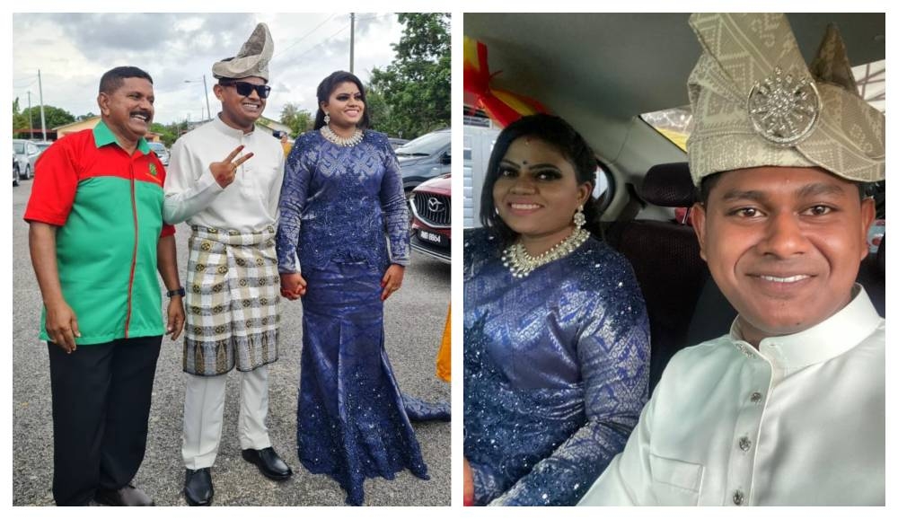 Malaysian Indian couple goes viral for choice of traditional Malay attire for wedding dinner (VIDEO)
