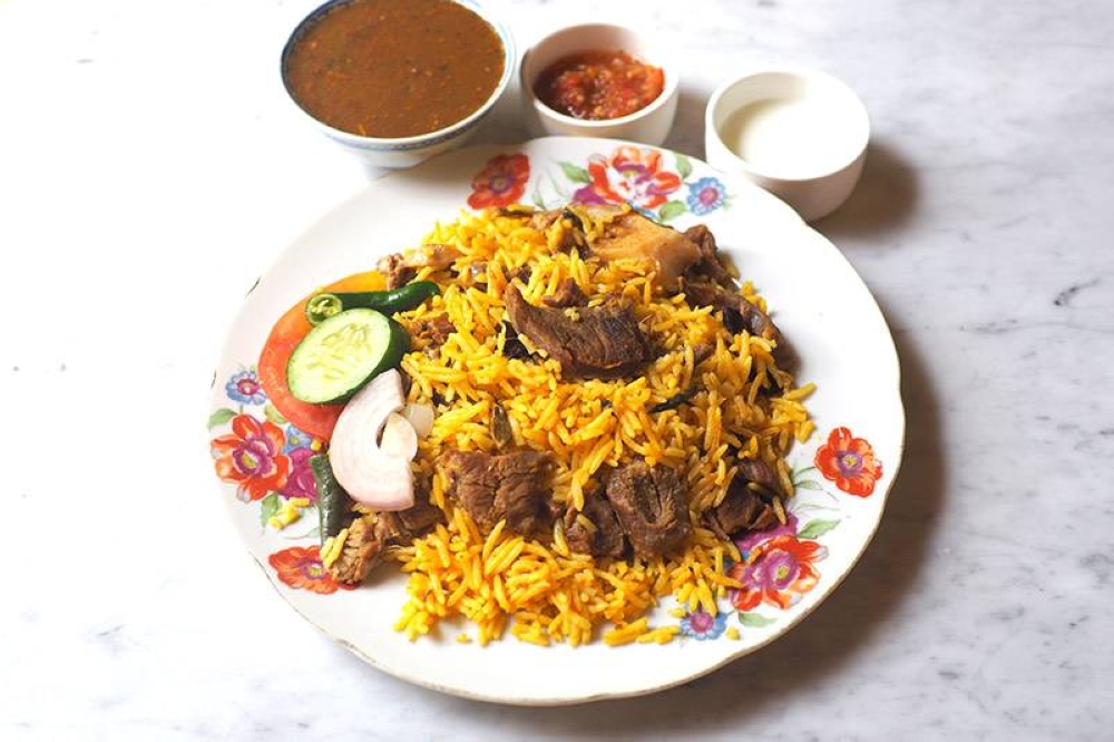 There's lamb Mandy rice with sliced lamb and fragrant rice for a substantial meal.