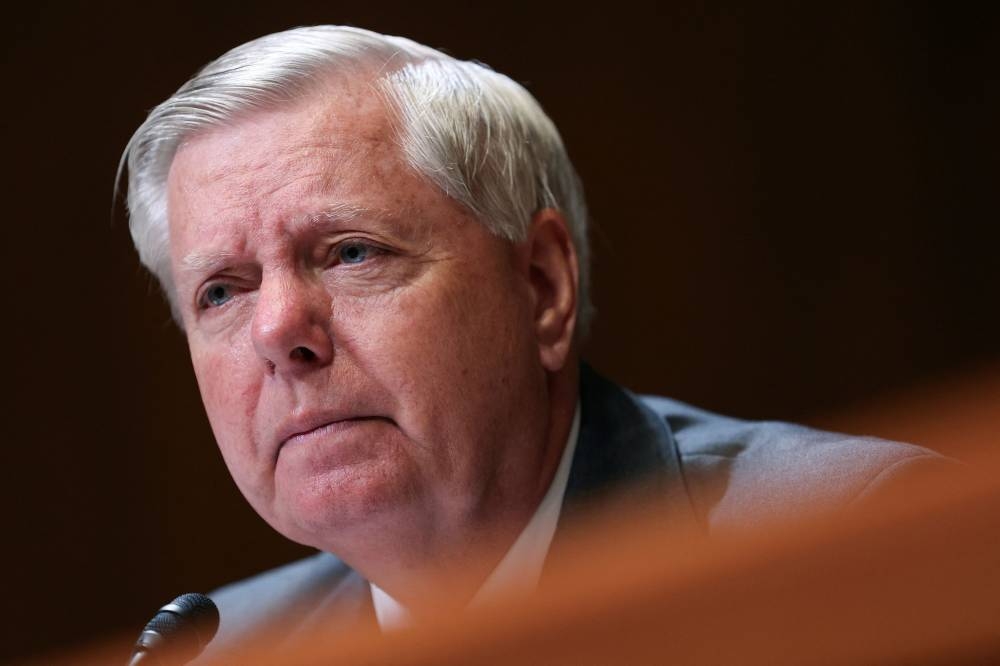 Sen. Lindsey Graham (R-SC) questions US Secretary of Defense Lloyd Austin and Chairman of the Joint Chiefs of Staff Gen. Mark Milley while they testify before the Senate Appropriations Committee subcommittee on defense in Washington May 3, 2022. — Win McNamee/Pool pic via Reuters