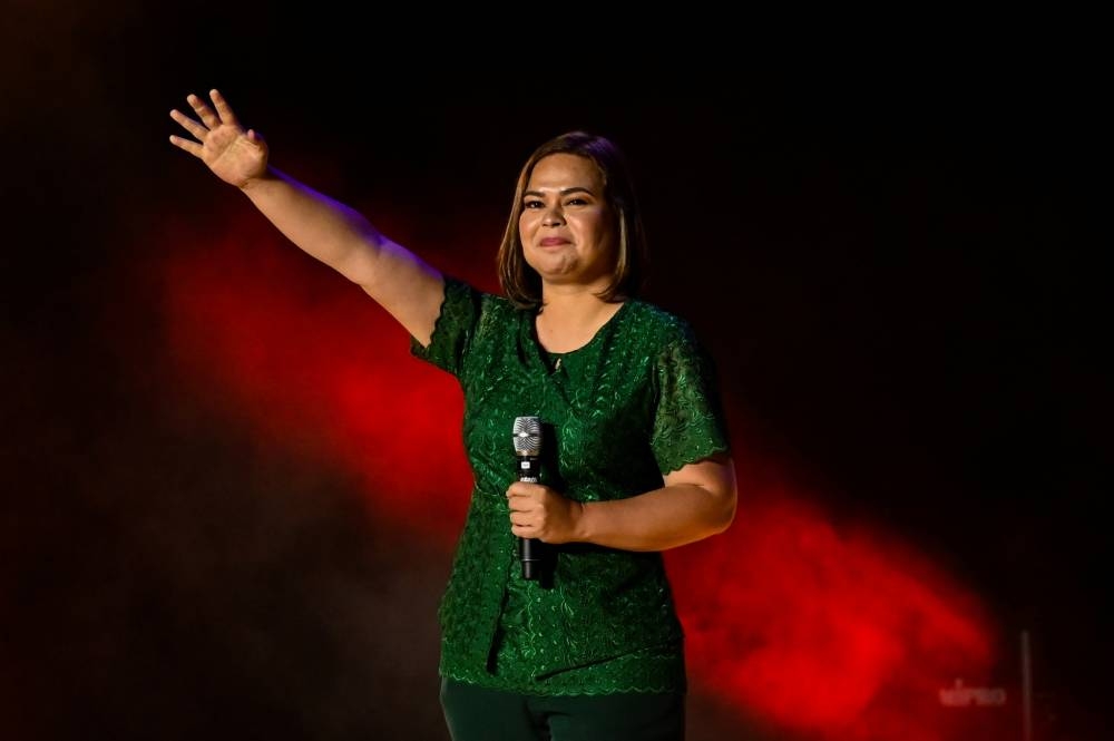 Sara Duterte-Carpio, 44, was the running mate of Ferdinand Marcos Jr., who also won in the May 9 elections and will be sworn in as the country's president on June 30, when their six-year term begins. — Reuters pic
