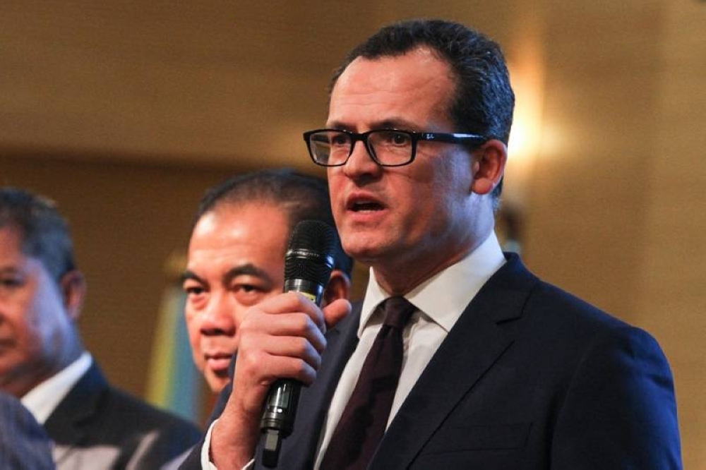 Ocean Infinity CEO Oliver Plunkett speaks during the press conference in Kuala Lumpur in this file picture taken on January 10, 2018. — Picture by Shafwan Zaidon