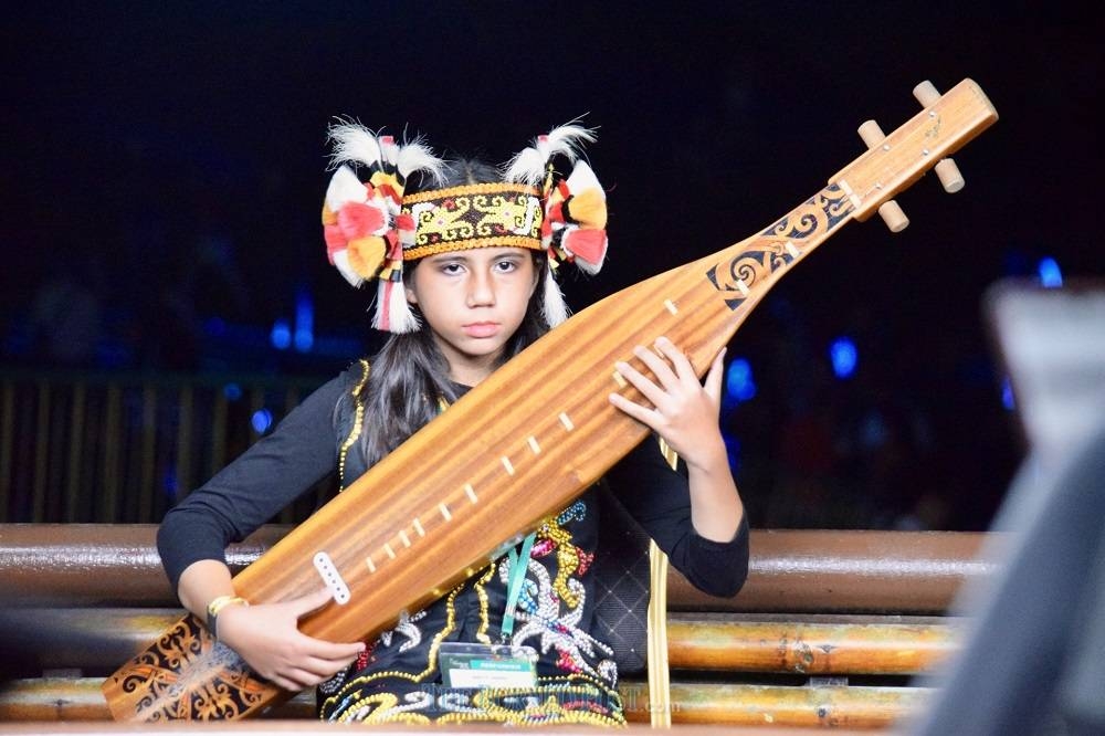 Nikita Sarna, 11, the youngest performer at the Rainforest World Music Festival (RWMF) 2022. — Borneo Post Online pic 