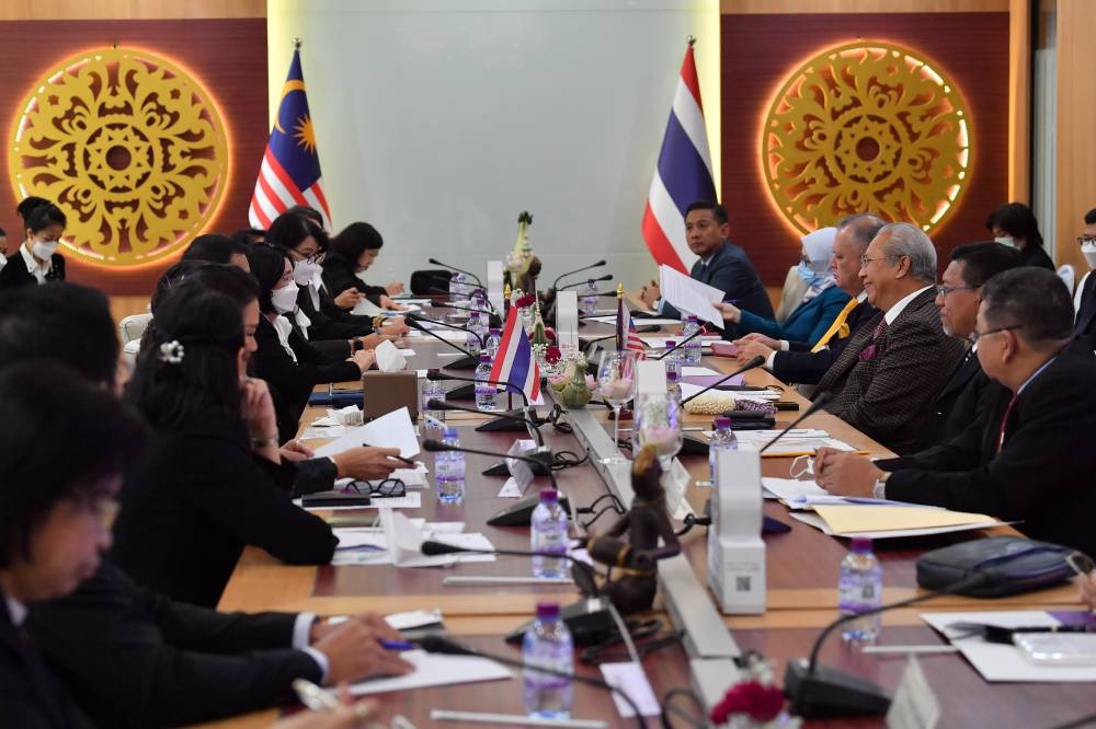 Communications and Multimedia Minister Tan Sri Annuar Musa during a meeting with  the National Broadcasting Services of Thailand in Bangkok June 20, 2022. — Bernama  pic