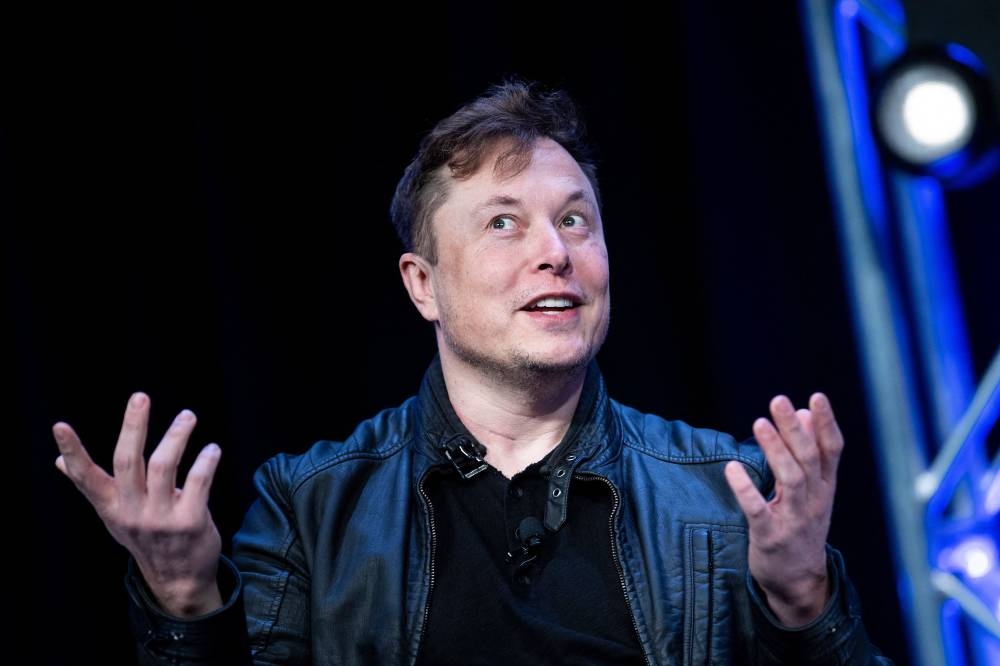 In this file photo taken on April 11, 2022, Elon Musk, founder of SpaceX, speaks during the Satellite 2020 at the Washington Convention Center in Washington, DC. — AFP pic