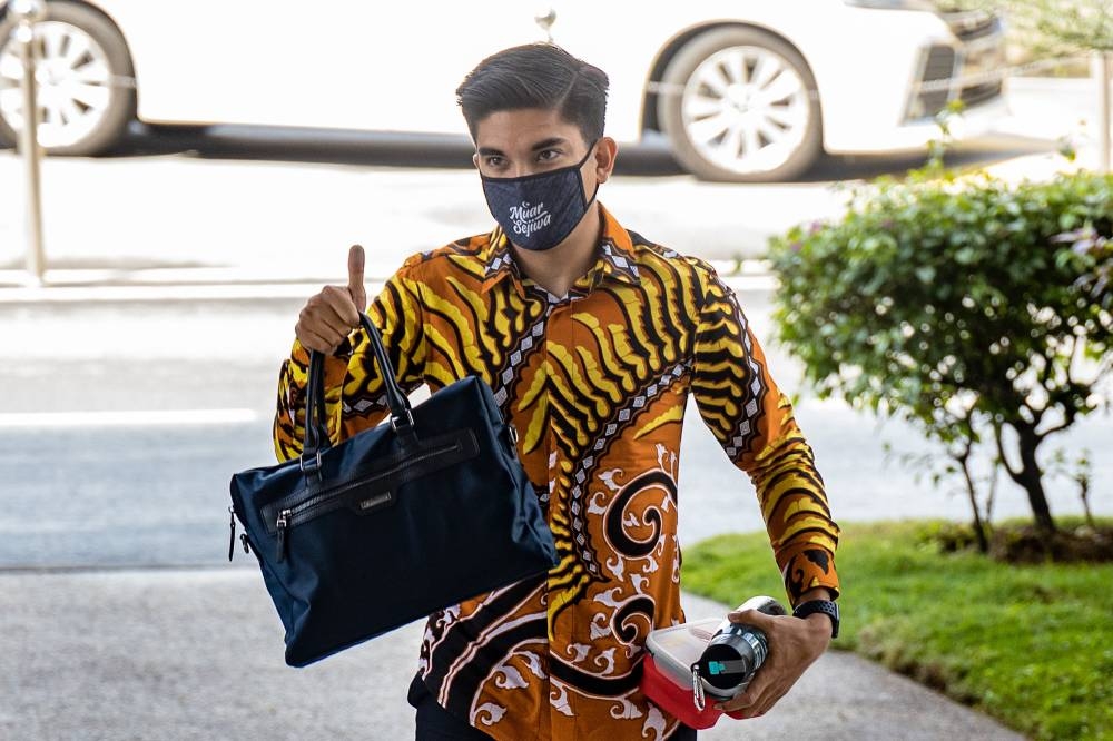 Muar MP Syed Saddiq Syed Abdul Rahman is pictured at Kuala Lumpur High Court in Kuala Lumpur June 22, 2022. — Picture by Firdaus Latif