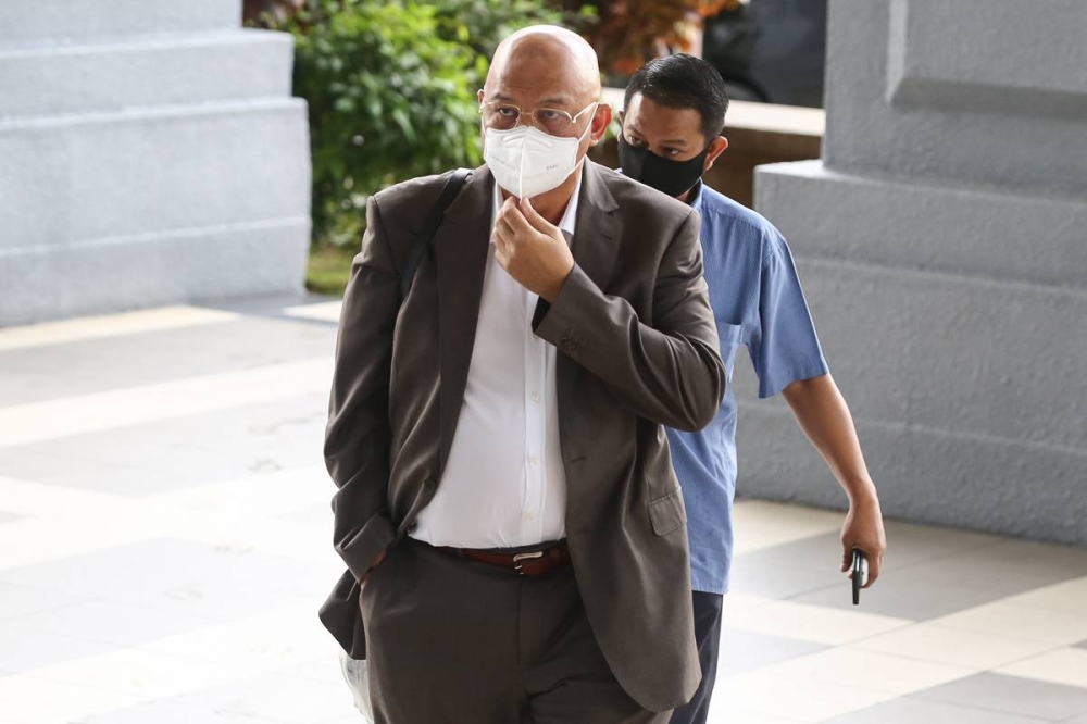 Consortium Zenith Construction Sdn Bhd director Datuk Zarul Ahmad Mohd Zulkifli arrives at the Kuala Lumpur High Court Complex June 24, 2022. Picture by Yusof Mat Isa
