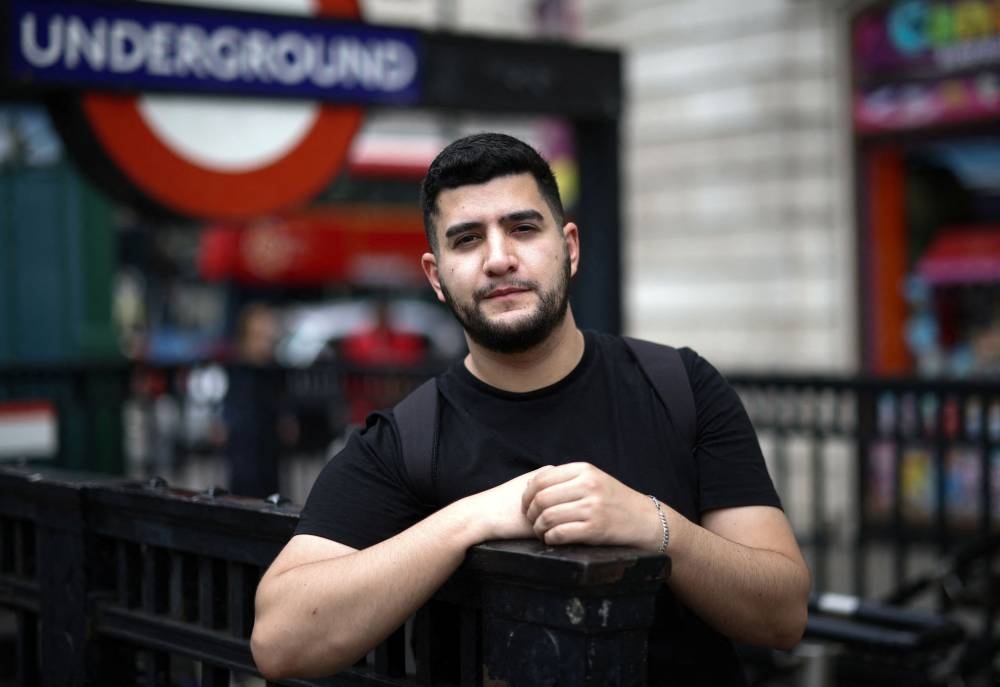 Jawad B., 27, from Lebanon, who is seeking asylum in the United Kingdom, poses in central London, Britain June 23, 2022. — Reuters pic