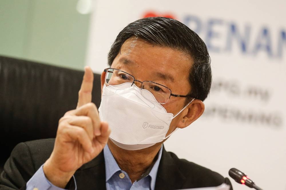 Penang Chief Minister Chow Kon Yeow speaks to the press during the press conference regarding Covid 19 status in Penang here at Komtar on June 27, 2022. — Picture by Sayuti Zainudin