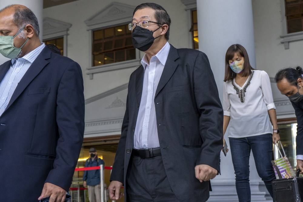 Lim Guan Eng leaves the Kuala Lumpur High Court June 27, 2022. ― Picture by Shafwan Zaidon