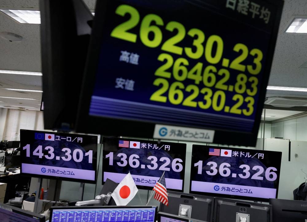 Strong advances in European equity markets and a rally across Asia after China further eased Covid-19 restrictions drove the MSCI's benchmark for global stocks up. — AFP pic