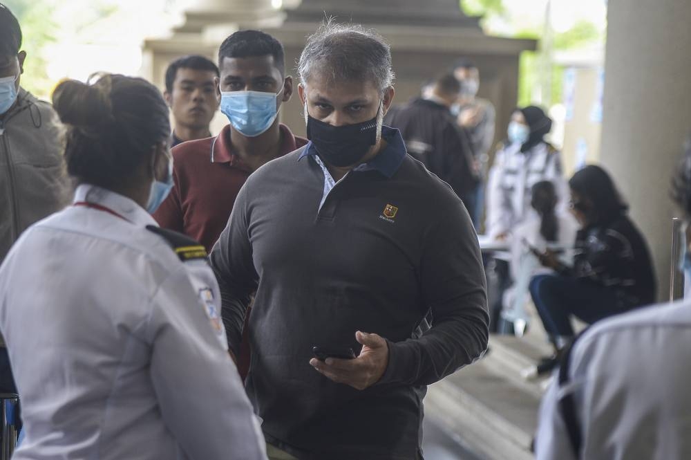 Omar Ali Abdullah is pictured at the Kuala Lumpur High Court June 18, 2020. — Picture by Shafwan Zaidon