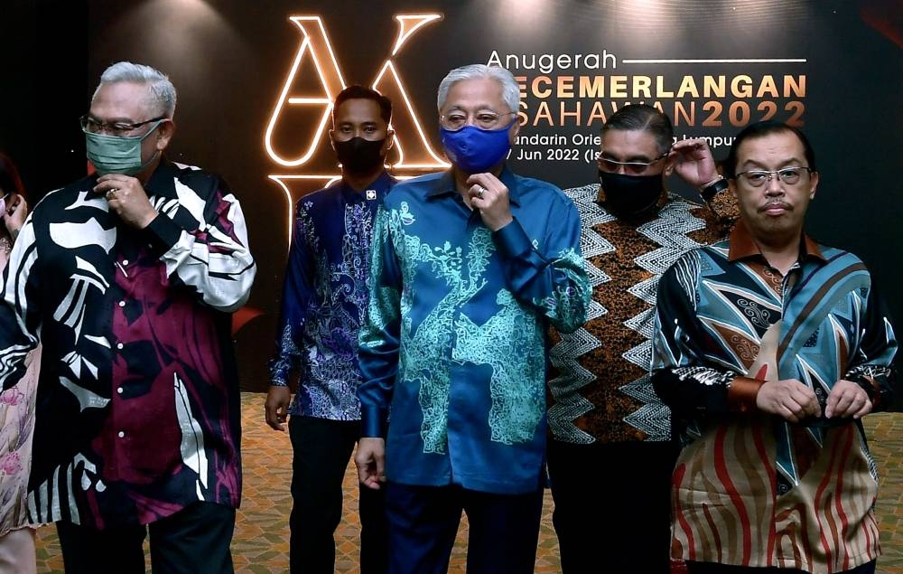 Prime Minister Datuk Seri Ismail Sabri Yaakob arrives for the Entrepreneur Excellence Awards 2022 in the federal capital, June 27, 2022. — Bernama pic 