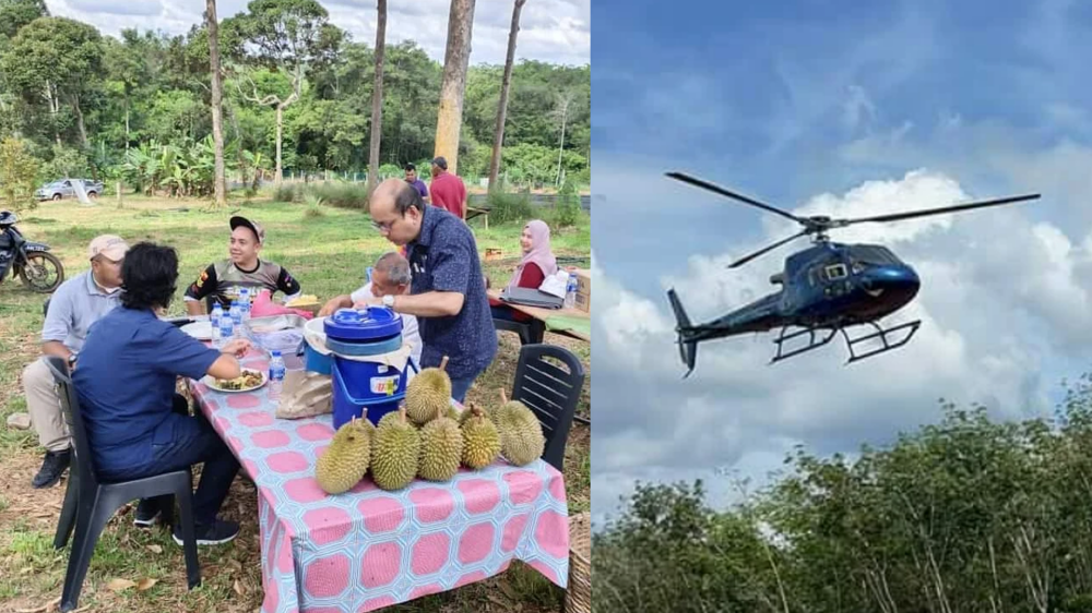 Lokman along with the Datuk and friends at his farm. — Pictures via Faceboook/Lokman Hakim Johar 