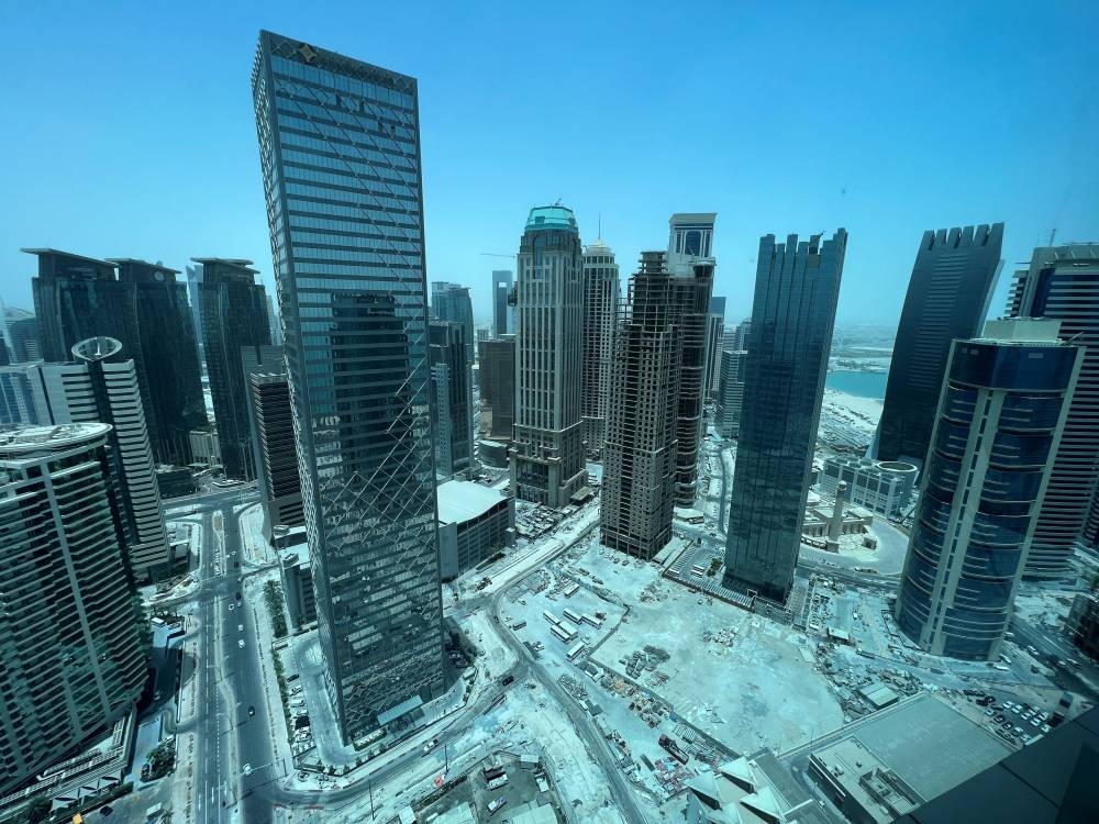 General view of West Bay from the Centara Hotel which will be used to host fans for the Fifa World Cup Qatar 2022 in Doha, Qatar, June 28, 2022. — Reuters pic 