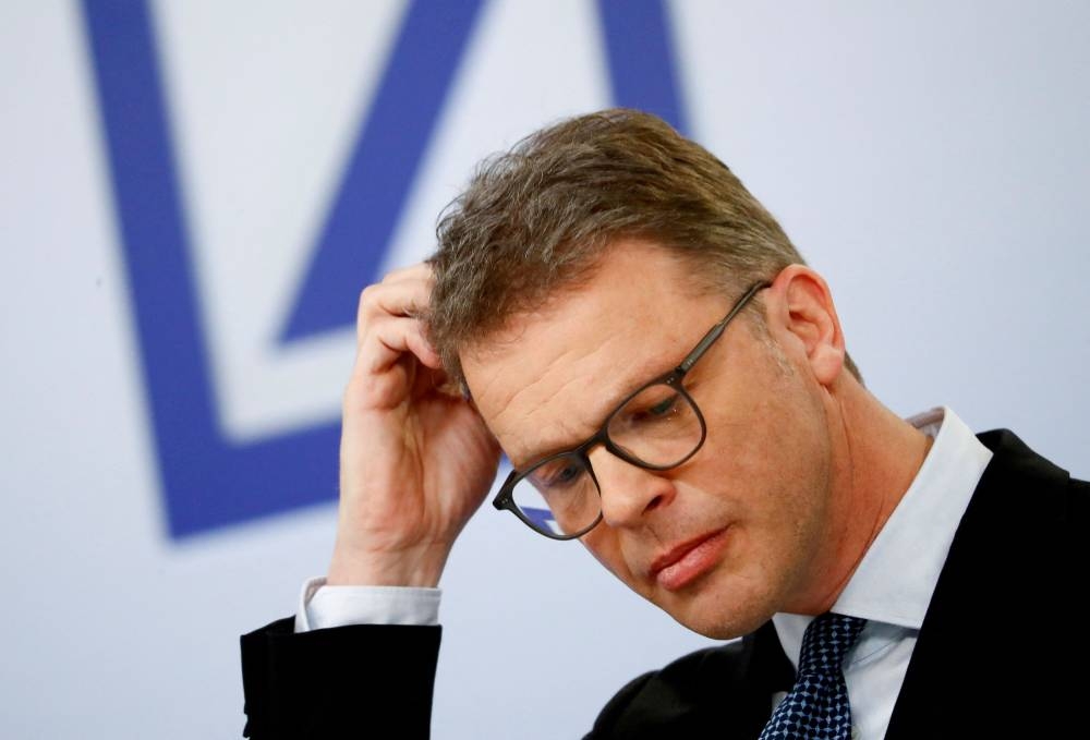 Christian Sewing, CEO of Deutsche Bank AG, in Frankfurt January 30, 2020. — Reuters pic