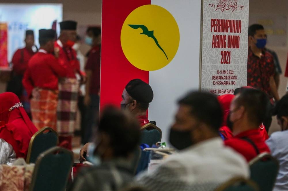 Umno previously postponed its party elections for 18 months after the 2018/2021 term ended on June 30 last year. — Picture by Hari Anggara