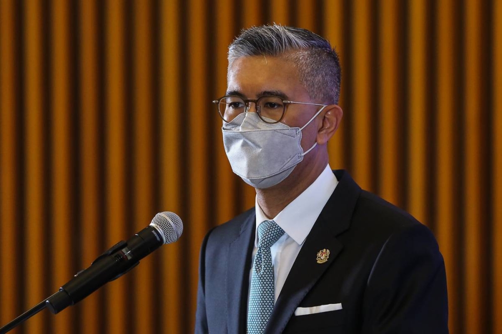 Tengku Zafrul said the government would ramp up the implementation of various sustainability strategies and measures under Budget 2022 that would support Malaysia’s longer-term ESG-based aspirations. — Picture by Yusof Mat Isa