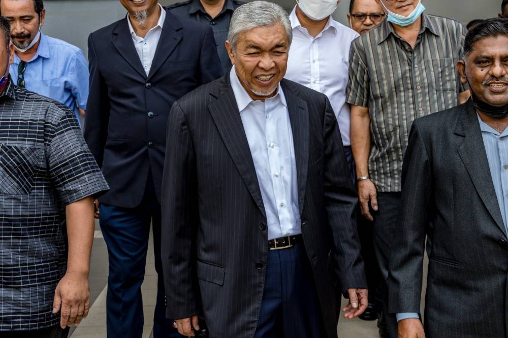 Throughout the trial, Datuk Seri Ahmad Zahid Hamidi and his lawyers have insisted that Lewis & Co is a trustee for Yayasan Akalbudi and holds funds on trust for it in a client account. — Picture by Firdaus Latif  