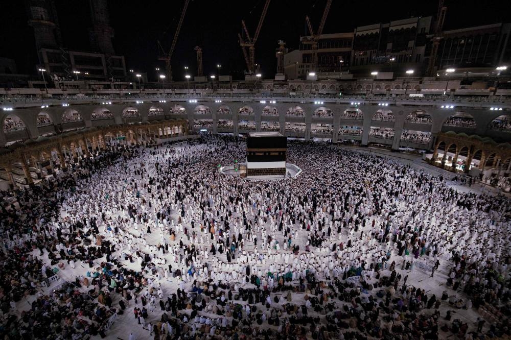 Muslim pilgrims circumambulate around the Kaaba, Islam’s holiest shrine, during the annual Haj pilgrimage at the Grand Mosque in Saudi Arabia’s holy city of Mecca, July 6, 2022. — AFP pic 