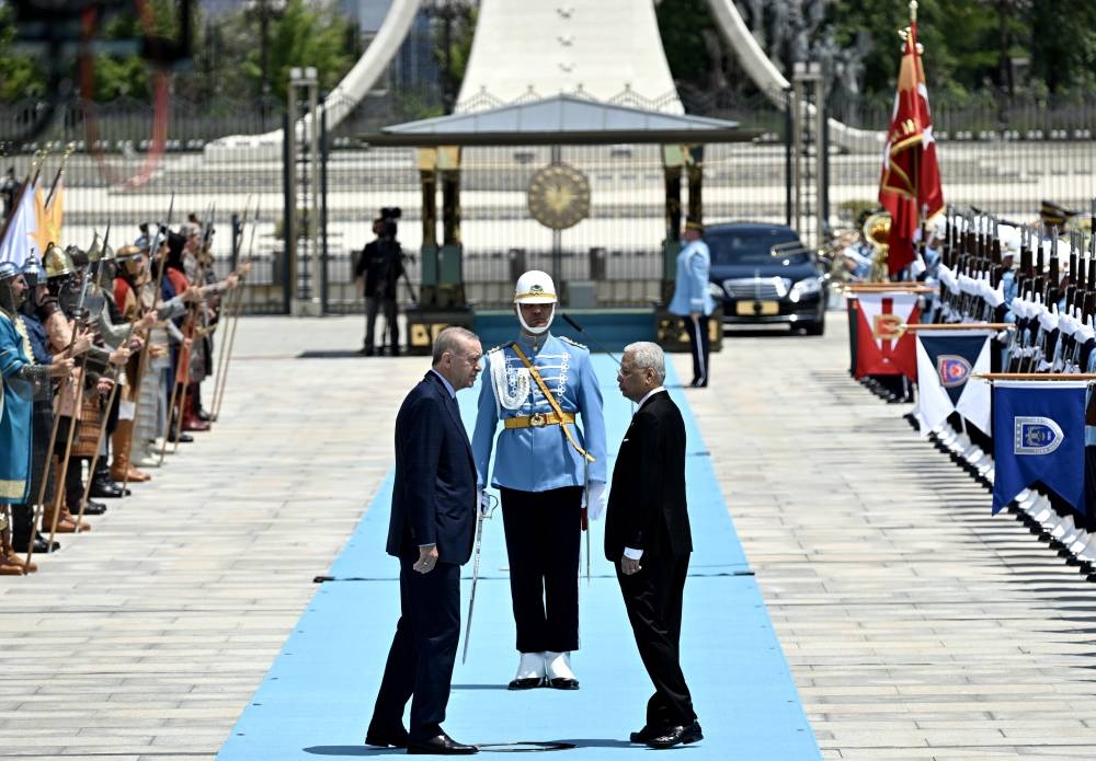 Malaysian Prime Minister Datuk Seri Ismail Sabri Yaakob was received by Turkish President Recep Tayyip Erdogan at the Turkish Army’s guard of honour during the Official Reception in conjunction with his four-day official visit to the Presidential Palace in Ankara, July 7, 2022. — Bernama pic 