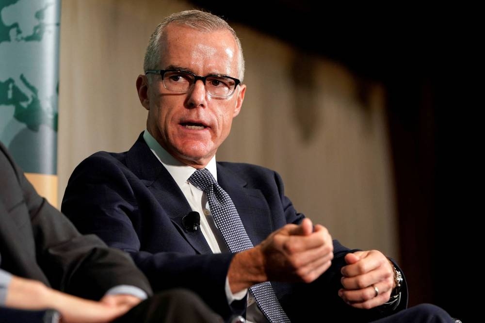 Former acting FBI director Andrew McCabe speaks during a forum on election security titled, ‘2020 Vision: Intelligence and the U.S. Presidential Election’ at the National Press Club in Washington October 30, 2019. — Reuters/Joshua Roberts/File Photo