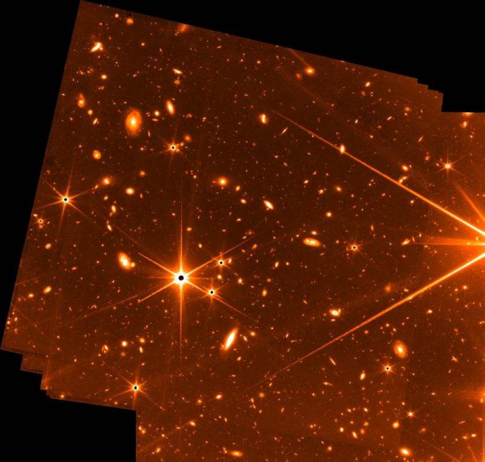 This handout image released on July 6, 2022 by Nasa, CSA and FGS shows a Fine Guidance Sensor test image which was acquired in parallel with NIRCam imaging of the star HD147980 over a period of eight days at the beginning of May. — AFP pic/ Nasa, CSA and FGS 