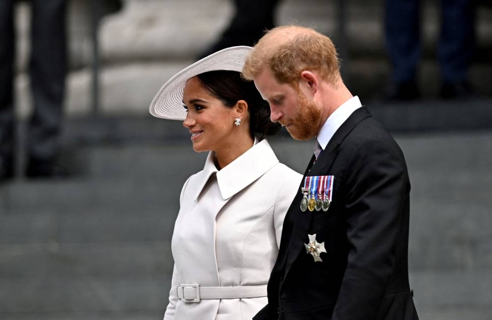 Britain's Prince Harry and his wife Meghan, Duchess of Sussex in London June 3, 2022. — Reuters/Dylan Martinez/File Photo