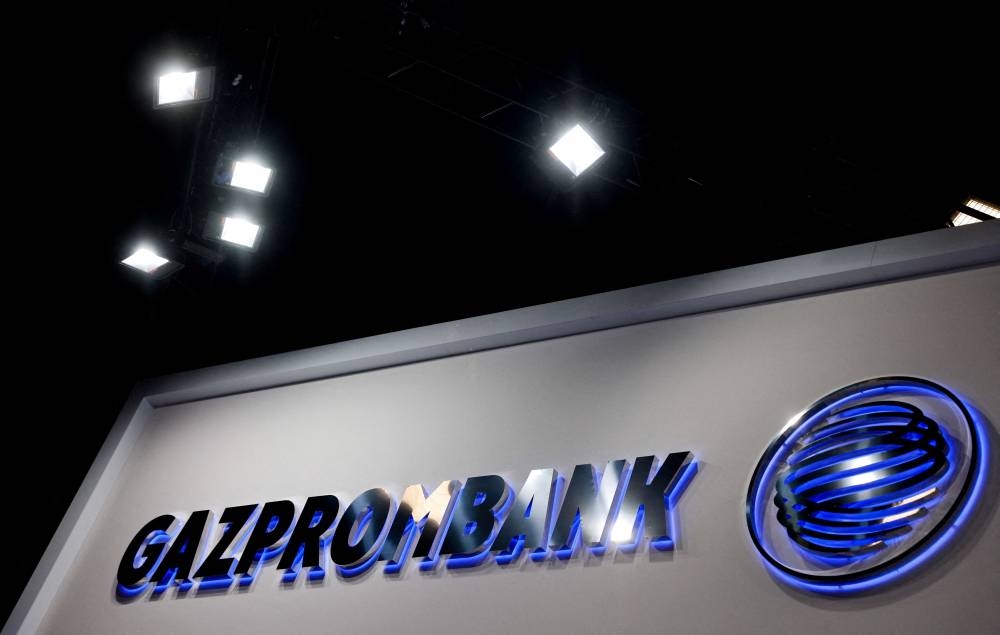 A view shows the logo of Gazprombank at the St. Petersburg International Economic Forum (SPIEF) in Saint Petersburg, Russia June 15, 2022. — Reuters pic